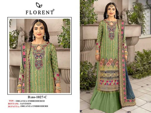 Florent DN 1027 A D Organza Salwar Suit Catalog 4 Pcs 3 510x383 - Florent DN 1027 A-D Organza Salwar Suit Catalog 4 Pcs