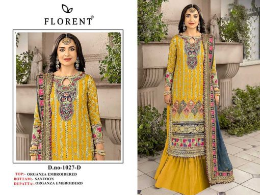 Florent DN 1027 A D Organza Salwar Suit Catalog 4 Pcs 4 510x383 - Florent DN 1027 A-D Organza Salwar Suit Catalog 4 Pcs