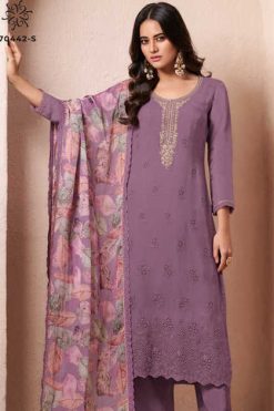 Kuleesh Khwaab by Vinay Organza Salwar Suit Catalog 4 Pcs