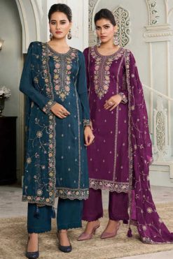 Kuleesh Multi by Vinay Silk Salwar Suit Catalog 4 Pcs