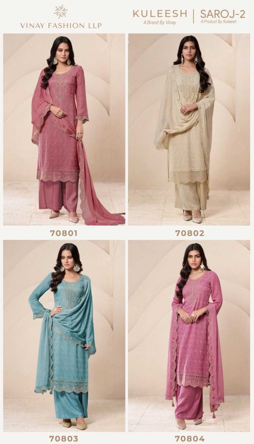 Kuleesh Saroj Vol 2 by Vinay Organza Salwar Suit Catalog 4 Pcs 11 510x893 - Kuleesh Saroj Vol 2 by Vinay Organza Salwar Suit Catalog 4 Pcs