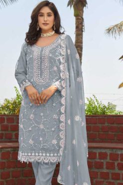 Motifz DN 1108 Organza Readymade Salwar Suit Catalog 4 Pcs