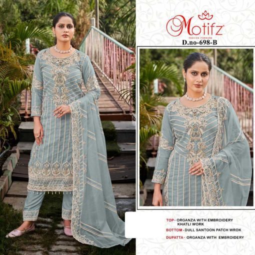 Motifz DN 698 Organza Salwar Suit Catalog 4 Pcs 1 510x510 - Motifz DN 698 Organza Salwar Suit Catalog 4 Pcs