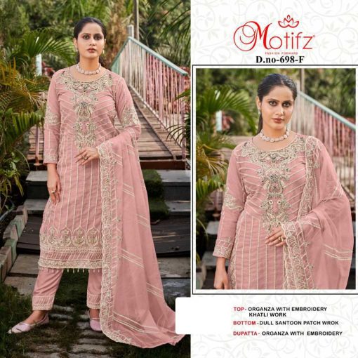 Motifz DN 698 Organza Salwar Suit Catalog 4 Pcs 3 510x510 - Motifz DN 698 Organza Salwar Suit Catalog 4 Pcs