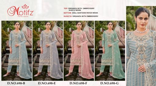 Motifz DN 698 Organza Salwar Suit Catalog 4 Pcs 5 510x282 - Motifz DN 698 Organza Salwar Suit Catalog 4 Pcs