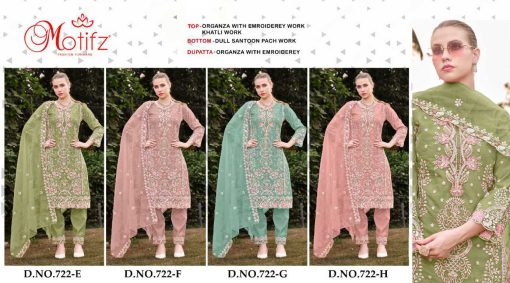 Motifz DN 722 Organza Salwar Suit Catalog 4 Pcs 5 510x283 - Motifz DN 722 Organza Salwar Suit Catalog 4 Pcs