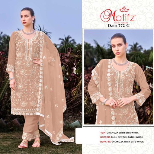 Motifz DN 772 E H Organza Salwar Suit Catalog 4 Pcs 1 510x510 - Motifz DN 772 E-H Organza Salwar Suit Catalog 4 Pcs