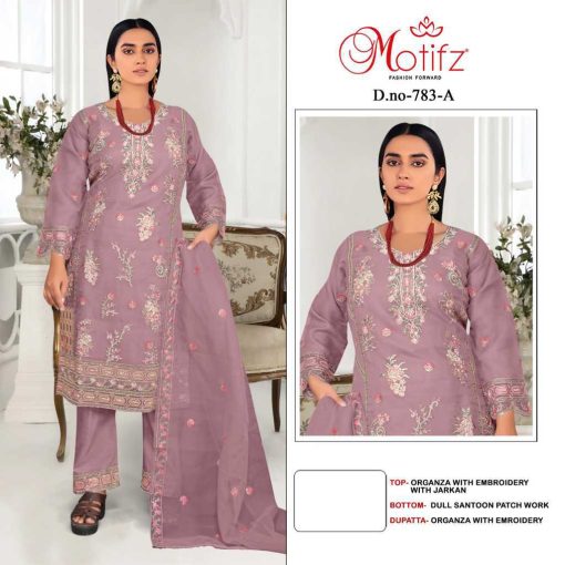 Motifz DN 783 A D Organza Salwar Suit Catalog 4 Pcs 1 510x510 - Motifz DN 783 A-D Organza Salwar Suit Catalog 4 Pcs