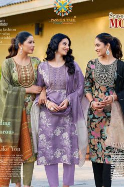 Passion Tree Shayoni Vol 1 Kurti with Dupatta Bottom Rayon Catalog 8 Pcs