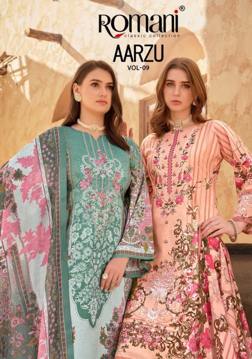 Romani Aarzu Vol 9 Cotton Salwar Suit Catalog 8 Pcs 1 510x725 - Romani Aarzu Vol 9 Cotton Salwar Suit Catalog 8 Pcs