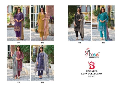 Shree Fabs Bin Saeed Lawn Collection Vol 17 Cotton Salwar Suit Catalog 6 Pcs 10 510x360 - Shree Fabs Bin Saeed Lawn Collection Vol 17 Cotton Salwar Suit Catalog 6 Pcs