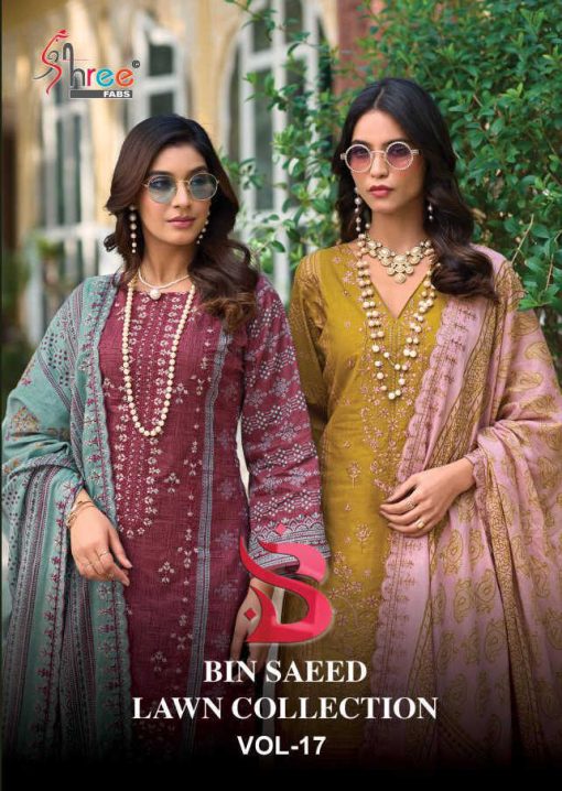 Shree Fabs Bin Saeed Lawn Collection Vol 17 Cotton Salwar Suit Catalog 6 Pcs 7 510x718 - Shree Fabs Bin Saeed Lawn Collection Vol 17 Cotton Salwar Suit Catalog 6 Pcs