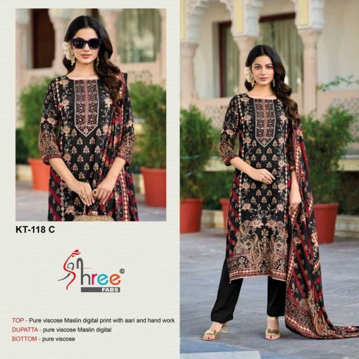 Shree Fabs KT 118 A D Muslin Salwar Suit Catalog 4 Pcs 5 510x510 - Shree Fabs KT 118 A-D Muslin Salwar Suit Catalog 4 Pcs