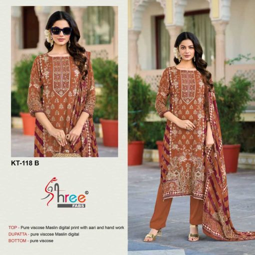 Shree Fabs KT 118 A D Muslin Salwar Suit Catalog 4 Pcs 7 510x510 - Shree Fabs KT 118 A-D Muslin Salwar Suit Catalog 4 Pcs