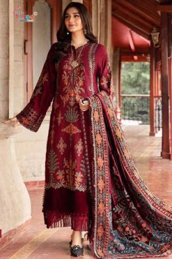 Shree Fabs Maria B Luxe Chiffon Cotton Salwar Suit Catalog 3 Pcs