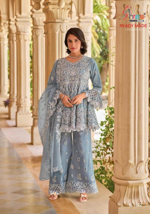 Shree Fabs R 1322 A D Organza Readymade Salwar Suit Catalog 4 Pcs 2 510x725 - Shree Fabs R 1322 A-D Organza Readymade Salwar Suit Catalog 4 Pcs