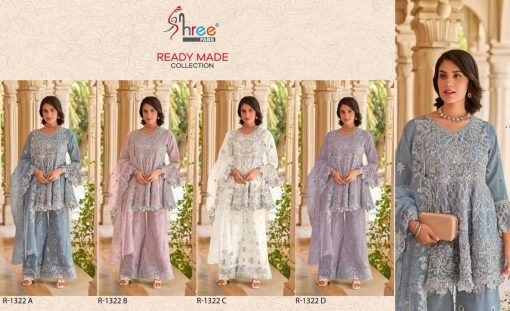 Shree Fabs R 1322 A D Organza Readymade Salwar Suit Catalog 4 Pcs 9 510x311 - Shree Fabs R 1322 A-D Organza Readymade Salwar Suit Catalog 4 Pcs