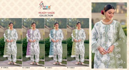 Shree Fabs R 1398 A D Organza Readymade Salwar Suit Catalog 4 Pcs 9 510x278 - Shree Fabs R 1398 A-D Organza Readymade Salwar Suit Catalog 4 Pcs