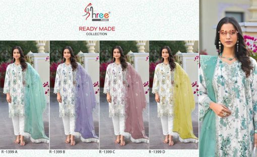 Shree Fabs R 1399 A D Organza Readymade Salwar Suit Catalog 4 Pcs 9 510x311 - Shree Fabs R 1399 A-D Organza Readymade Salwar Suit Catalog 4 Pcs