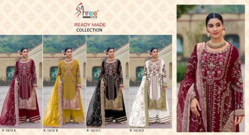 Shree Fabs R 1619 A D Organza Readymade Salwar Suit Catalog 4 Pcs 9 510x278 - Shree Fabs R 1619 A-D Organza Readymade Salwar Suit Catalog 4 Pcs