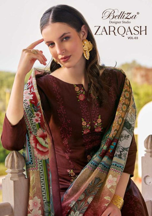 Belliza Zarqash Vol 3 Cotton Salwar Suit Catalog 6 Pcs 1 510x725 - Belliza Zarqash Vol 3 Cotton Salwar Suit Catalog 6 Pcs