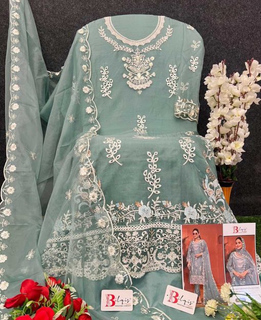 Bilqis B 119 A D Organza Salwar Suit Catalog 4 Pcs 6 510x625 - Bilqis B 119 A-D Organza Salwar Suit Catalog 4 Pcs