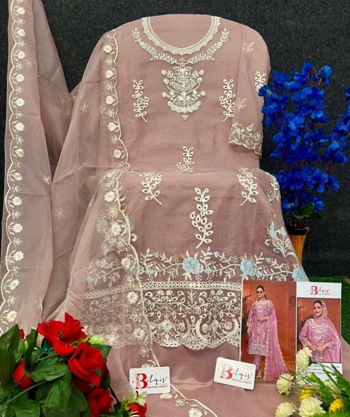 Bilqis B 119 A D Organza Salwar Suit Catalog 4 Pcs 8 510x608 - Bilqis B 119 A-D Organza Salwar Suit Catalog 4 Pcs