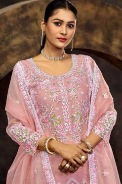 Bilqis B 128 A-D Organza Salwar Suit Catalog 4 Pcs