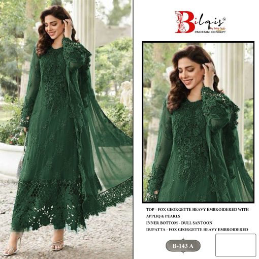 Bilqis B 143 A D Georgette Salwar Suit Catalog 4 Pcs 5 510x510 - Bilqis B 143 A-D Georgette Salwar Suit Catalog 4 Pcs