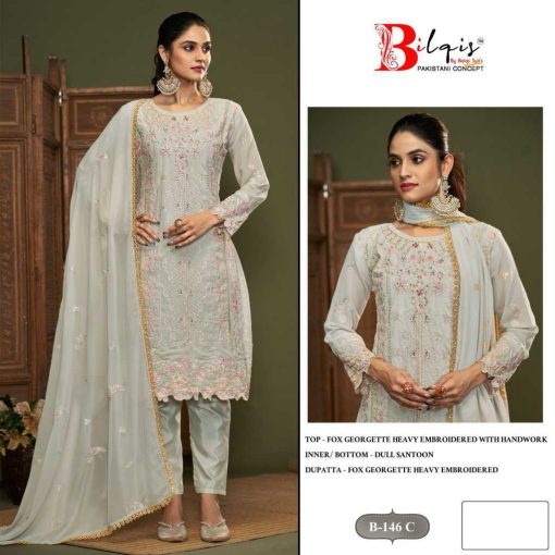 Bilqis B 146 A D Georgette Salwar Suit Catalog 4 Pcs 3 510x510 - Bilqis B 146 A-D Georgette Salwar Suit Catalog 4 Pcs