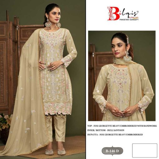 Bilqis B 146 A D Georgette Salwar Suit Catalog 4 Pcs 4 510x510 - Bilqis B 146 A-D Georgette Salwar Suit Catalog 4 Pcs