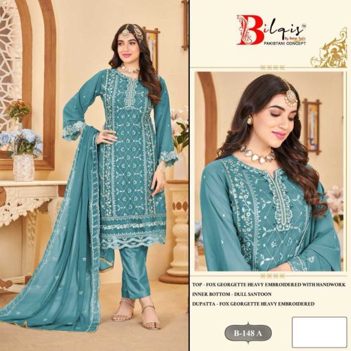 Bilqis B 148 A D Georgette Salwar Suit Catalog 4 Pcs 1 510x510 - Bilqis B 148 A-D Georgette Salwar Suit Catalog 4 Pcs