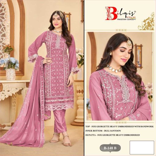 Bilqis B 148 A D Georgette Salwar Suit Catalog 4 Pcs 2 510x510 - Bilqis B 148 A-D Georgette Salwar Suit Catalog 4 Pcs