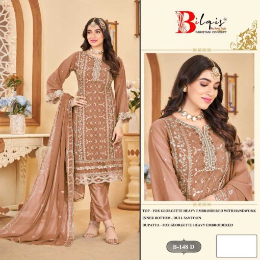 Bilqis B 148 A D Georgette Salwar Suit Catalog 4 Pcs 4 510x510 - Bilqis B 148 A-D Georgette Salwar Suit Catalog 4 Pcs