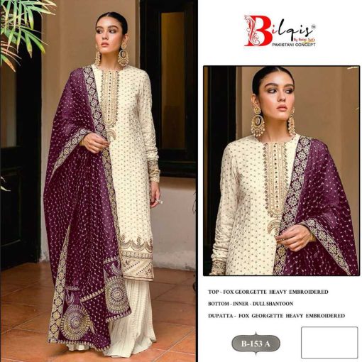 Bilqis B 153 A D Georgette Salwar Suit Catalog 4 Pcs 1 510x510 - Bilqis B 153 A-D Georgette Salwar Suit Catalog 4 Pcs