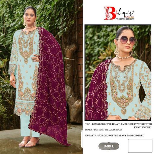 Bilqis B 88 J M Georgette Salwar Suit Catalog 4 Pcs 5 510x510 - Bilqis B 88 J-M Georgette Salwar Suit Catalog 4 Pcs