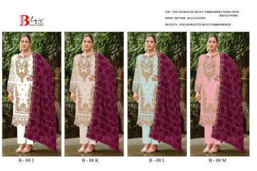 Bilqis B 88 J M Georgette Salwar Suit Catalog 4 Pcs 9 510x340 - Bilqis B 88 J-M Georgette Salwar Suit Catalog 4 Pcs