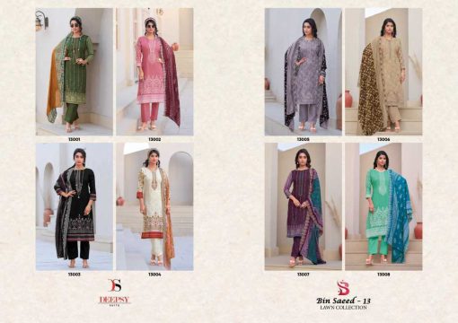 Deepsy Bin Saeed Lawn Collection Vol 13 Salwar Suit Catalog 8 Pcs 11 510x360 - Deepsy Bin Saeed Lawn Collection Vol 13 Salwar Suit Catalog 8 Pcs