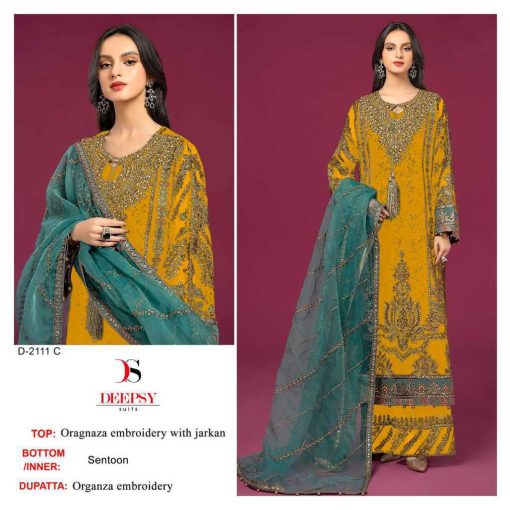 Deepsy DN 2111 A D Organza Salwar Suit Catalog 4 Pcs 1 510x510 - Deepsy DN 2111 A-D Organza Salwar Suit Catalog 4 Pcs