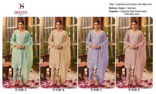 Deepsy DN 2188 A D Organza Salwar Suit Catalog 4 Pcs 9 510x310 - Deepsy DN 2188 A-D Organza Salwar Suit Catalog 4 Pcs