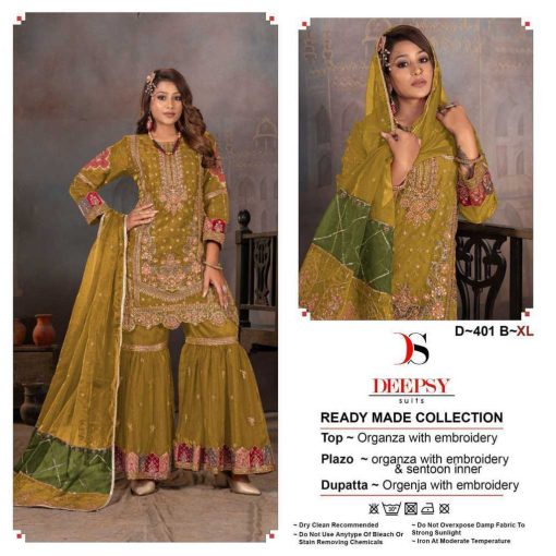 Deepsy DN 401 A D Readymade Organza Salwar Suit Catalog 4 Pcs 4 510x510 - Deepsy DN 401 A-D Readymade Organza Salwar Suit Catalog 4 Pcs