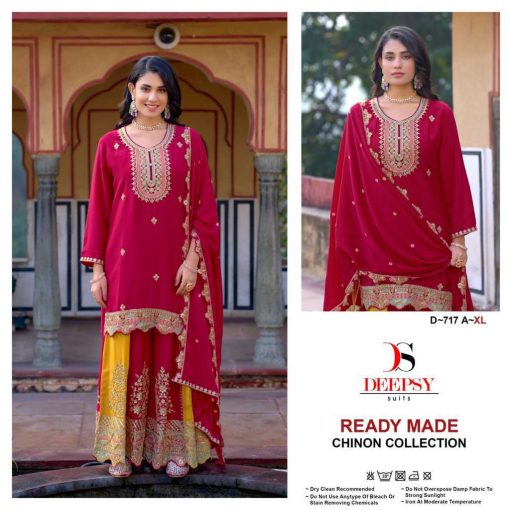 Deepsy DN 717 A D Readymade Chinon Salwar Suit Catalog 4 Pcs 2 510x510 - Deepsy DN 717 A-D Readymade Chinon Salwar Suit Catalog 4 Pcs