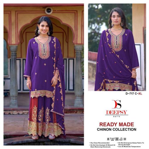 Deepsy DN 717 A D Readymade Chinon Salwar Suit Catalog 4 Pcs 4 510x510 - Deepsy DN 717 A-D Readymade Chinon Salwar Suit Catalog 4 Pcs