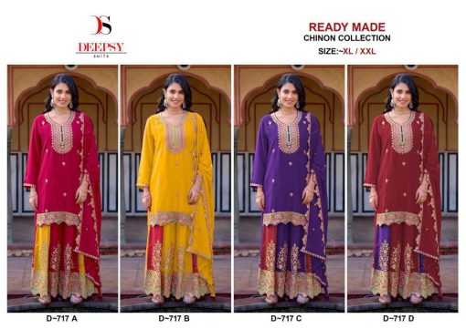 Deepsy DN 717 A D Readymade Chinon Salwar Suit Catalog 4 Pcs 5 510x361 - Deepsy DN 717 A-D Readymade Chinon Salwar Suit Catalog 4 Pcs