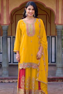 Deepsy DN 717 A-D Readymade Chinon Salwar Suit Catalog 4 Pcs