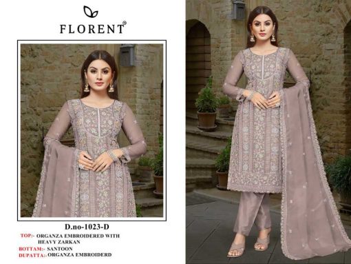 Florent DN 1023 A D Organza Salwar Suit Catalog 4 Pcs 1 510x383 - Florent DN 1023 A-D Organza Salwar Suit Catalog 4 Pcs