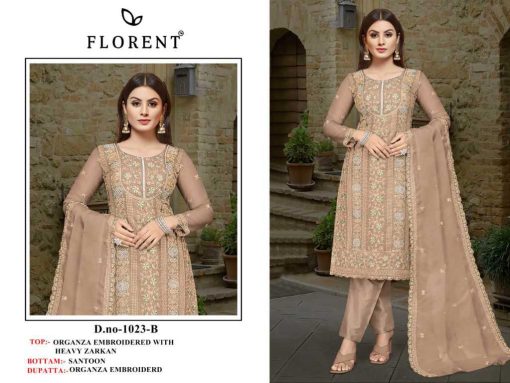 Florent DN 1023 A D Organza Salwar Suit Catalog 4 Pcs 3 510x383 - Florent DN 1023 A-D Organza Salwar Suit Catalog 4 Pcs