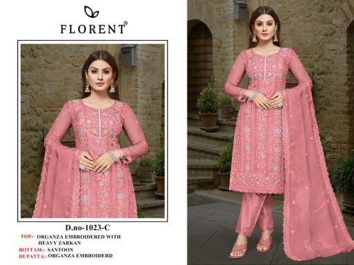 Florent DN 1023 A D Organza Salwar Suit Catalog 4 Pcs 4 510x383 - Florent DN 1023 A-D Organza Salwar Suit Catalog 4 Pcs