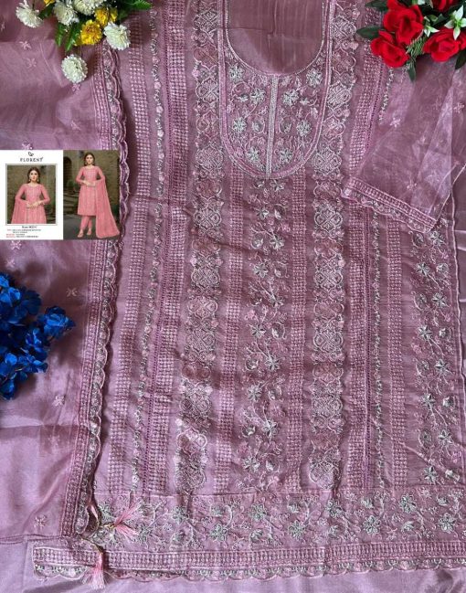 Florent DN 1023 A D Organza Salwar Suit Catalog 4 Pcs 8 510x649 - Florent DN 1023 A-D Organza Salwar Suit Catalog 4 Pcs