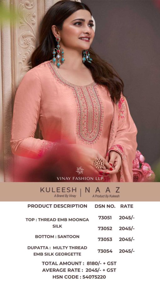 Kuleesh Naaz by Vinay Silk Salwar Suit Catalog 4 Pcs 11 510x893 - Kuleesh Naaz by Vinay Silk Salwar Suit Catalog 4 Pcs